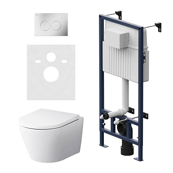 IS70131.741701 Инсталляция с клавишей ProC L мат Хром с подвесным унитазом Sense FlashClean с сид м/лифт