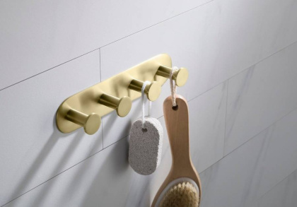 Вешалка-4 крючка Timo Saona 13015/17 золото матовое