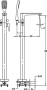 TESORO-F-VDP-01 Напольный смеситель для ванны с ручным душем