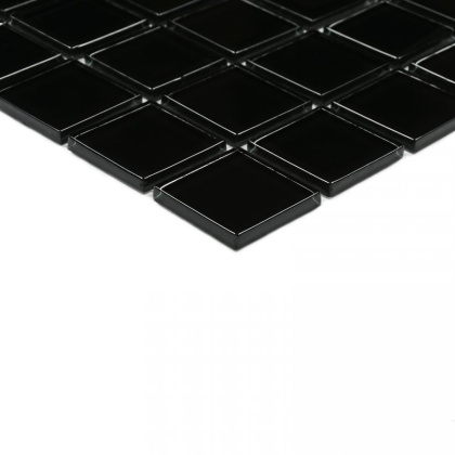 Мозаика стеклянная Black Glass (чип 4*25*25) 300*300(22шт-1.98м2), м2