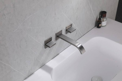 Смеситель ABBER Wasserfall AF8612NG для раковины скрытого монтажа, никель