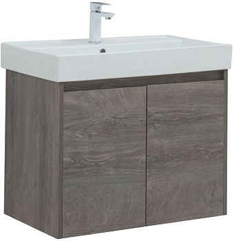 Тумба под раковину Aquanet Nova Lite 75 дуб рошелье (2 дверцы)