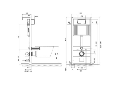 Инсталляция AQUA PRIME P 50Z для унитаза