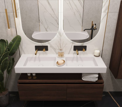 Столешница моноблок FLAT ST 140см (1404*452*100) двойной