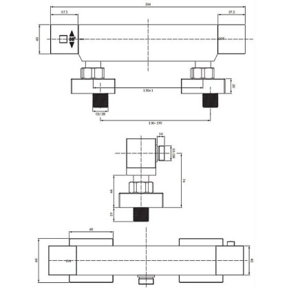 Смеситель термостатический для душа OMNIRES FRESH FR7146CR  (хром)