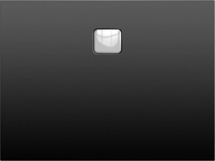 Акриловый душевой поддон Riho Basel 404 120x80 черный глянец, накладка хром DC141600000000S