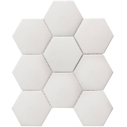 Противоскользящая мозаика, Hexagon Big White Antislip 95x110, Non-Slip Противоскользящая мозаика, Hexagon Big White Antislip 95x110, Non-Slip