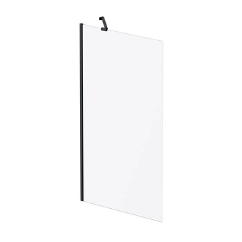 W90BS-080-140BM Gem шторка на борт ванны 80х140, фиксированная, Черный, стекло матовое