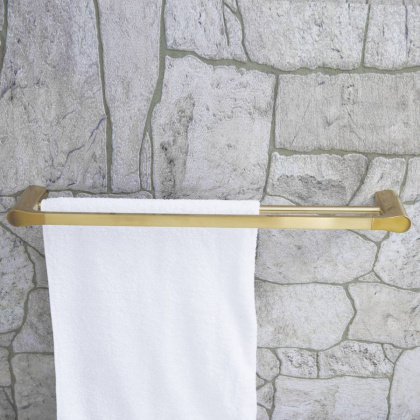 Держатель полотенец двойной Aisch, 64х3х11,5 см, цвет золото, K-5940