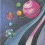 Керамический декор VT\A382\5009 Космос синий (20см*20см*6,9мм) (10шт/0,4м2) Космос 4, шт