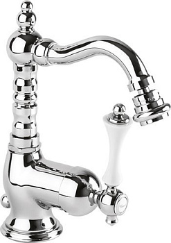 MARGOT-BSM2-03/24-N Смеситель для биде с донным клапаном Исполнение: Золото 24 карат, Ручки: Чёрная 