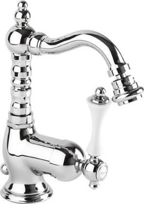 MARGOT-BSM2-03/24-N Смеситель для биде с донным клапаном Исполнение: Золото 24 карат, Ручки: Чёрная 