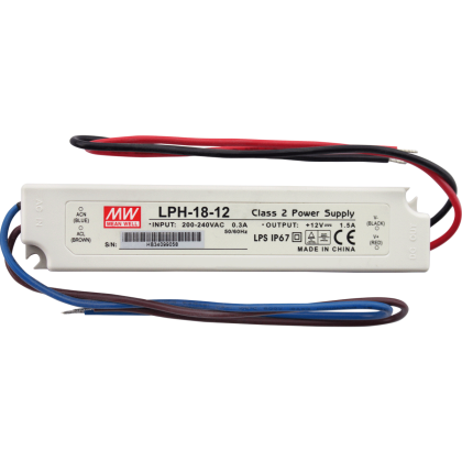 Блок питания 230V AC/12V DC/18W, IP67