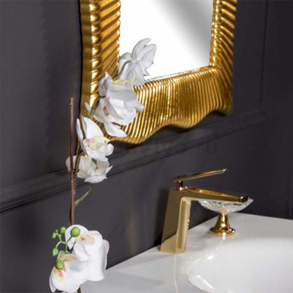 Зеркало SOHO золото с подсветкой, 80х120 массив 521 Boheme