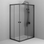 W87G-403-12080-BТ Sunny Душевое ограждание прямоугольное, раздвижные двери 120x80 черный,стекло прозрачное