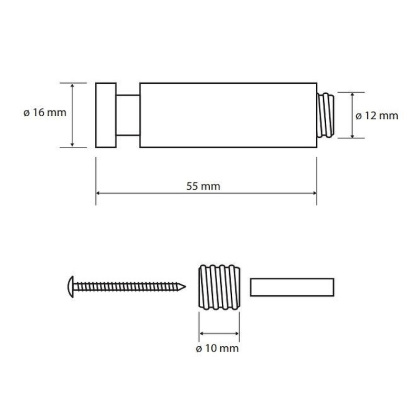 Крючок Bemeta Dark 104506080 Черный матовый, 55 мм