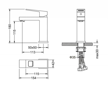 Смеситель Timo Briana 7161/03F черный