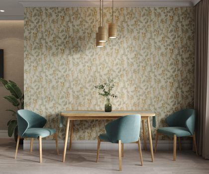 Обои виниловые Эдем мотив, зелёный Обои виниловые Эдем мотив, зелёный