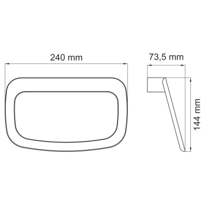 Держатель полотенец Elbe, 24х14,4х7,3 см, черный, K-7260