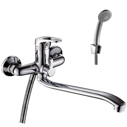 Смеситель Rossinka B35-34 для ванны универсальный с S-образным изливом