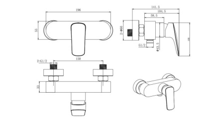 Смеситель для душа AQUATEK AQ1060CR ВЕГА 