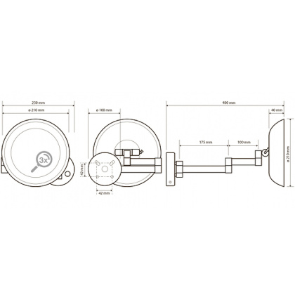 Косметическое зеркало с подсветкой