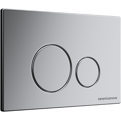 Система инсталляции для унитазов CERAMICANOVA Envision с кнопкой смыва Round цвет хром матовый и креплениями, арт. CN1001M