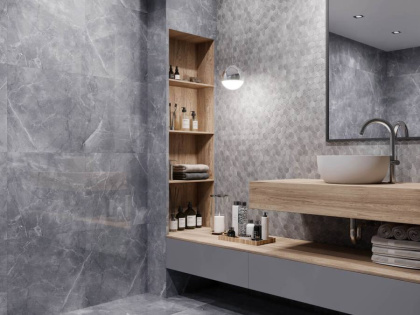 Керамическая мозаика, Hexagon Small Marble Grey Matt 51x59, Geometry Керамическая мозаика, Hexagon Small Marble Grey Matt 51x59, Geometry