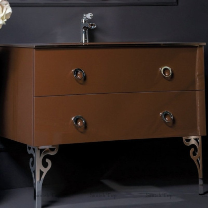 Тумба 100см*43,5 DARK BROWN (керам.моноблок) 830-100-DB Boheme Тумба 100см*43,5 DARK BROWN (керам.моноблок) 830-100-DB Boheme