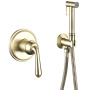 Гигиенический душ со смесителем Rose R0205E, золото