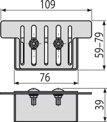 Заглушка для дренажных желобов 100 мм, оцинкованная сталь