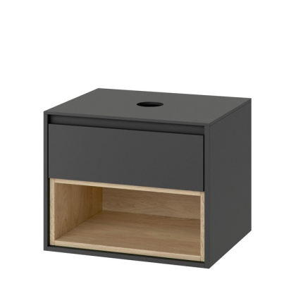 Тумба под накладную раковину EXCELLENT Tuto 60 см (серый/дуб), 1 ящик Тумба под накладную раковину EXCELLENT Tuto 60 см (серый/дуб), 1 ящик