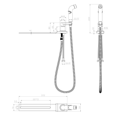 Смеситель Lemark Solo LM7170CW с гигиеническим душем, устанавливаемый на унитаз Смеситель Lemark Solo LM7170CW с гигиеническим душем, устанавливаемый на унитаз