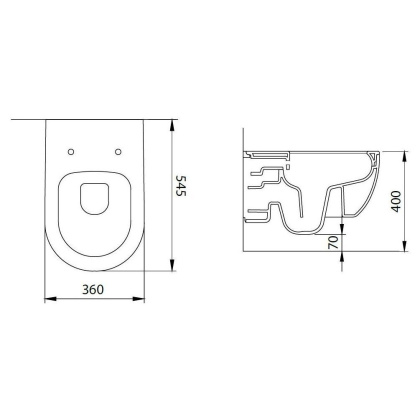 Чаша подвесного унитаза Allen Brau Priority 4.31001.AN антрацит
