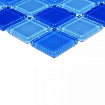 Мозаика стеклянная Blue wave-1 (чип 4*25*25) 300*300(22шт-1.98м2), м2