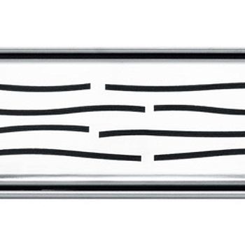 Декоративная решетка TECEdrainline "organic", нержавеющая сталь, 
глянец  для душевого канала, прямая 1000