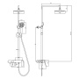 Смеситель Lemark Bronx LM3762GM для душа с регулируемой высотой штанги Смеситель Lemark Bronx LM3762GM для душа с регулируемой высотой штанги