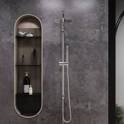 936000000 Scandinavian Pure душ.система: верх.душ 250 мм, ручн.душ 1 ф-ция, штанга 1050-1450, Хром