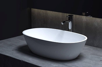 Раковина Salini CALLISTA 106 1101206SMRH S-Stone покраска по RAL снаружи, накладная, матовая Раковина Salini CALLISTA 106 1101206SMRH S-Stone покраска по RAL снаружи, накладная, матовая