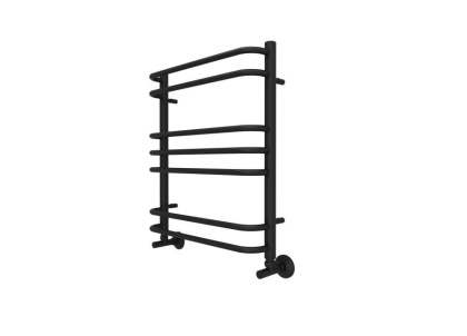 Полотенцесушитель водяной Aquatek (Акватек) Пандора П7 500х600 мм, черный муар, подключение нижнее/диагональное, сверхпрочная пищевая нержавеющая сталь AISI 304L, гарантия 10 лет