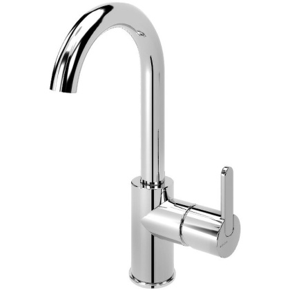 LEAF-LSM-A-L-01-W0 Смеситель для кухни однорычажный, без донного клапана, исполнение Хром