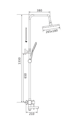 Душевая система Shevanik, латунь S9536 хром Душевая система Shevanik, латунь S9536 хром