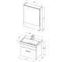 Мебель для ванной Aquanet Нота 50 (Moduo Slim) белый Мебель для ванной Aquanet Нота 50 (Moduo Slim) белый