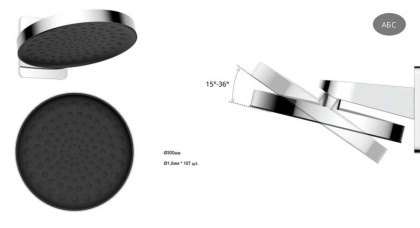 Верхний душ Inspire VSHD-3I3CGM, вороненая сталь Верхний душ Inspire VSHD-3I3CGM, вороненая сталь