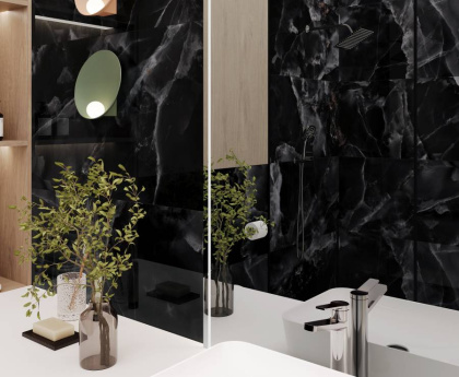 Andora Black Керамогранит чёрный 60х120 полированный