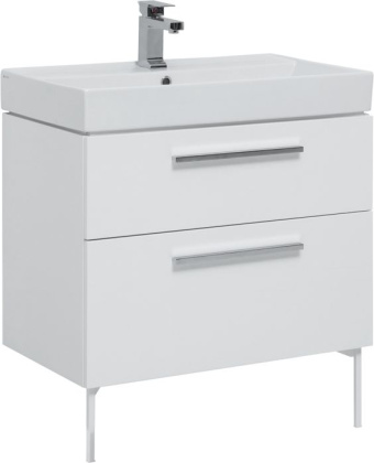 Мебель для ванной Aquanet Nova 75 белый (2 ящика) Мебель для ванной Aquanet Nova 75 белый (2 ящика)