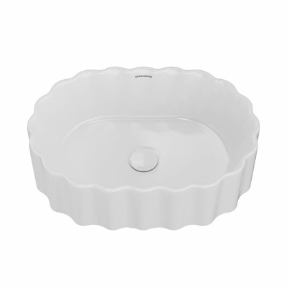 Раковина ARTBASIN Conchiglia накладная 50, белая глянцевая CC.wb.50\WHT
