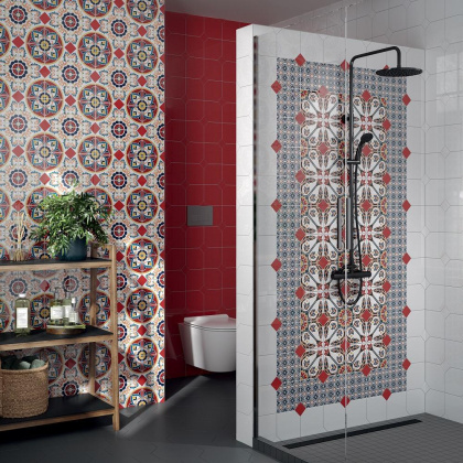 Декор настен. HGD\A448\18000 Болао 4 синий 15см*15см*6,9мм (1уп/38шт/0,855м2) глянцевый, шт