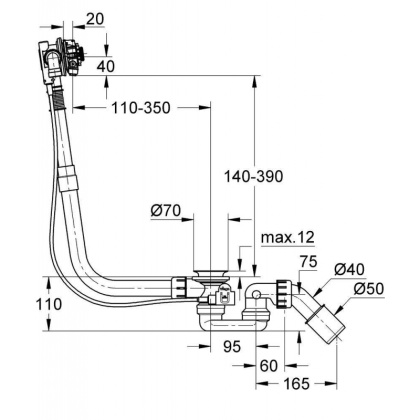 Слив перелив для ванны Grohe Talentofill 28991000 Слив перелив для ванны Grohe Talentofill 28991000