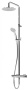 LEAF-CDA-25-L-01 Душевая стойка телескопическая, с верхним и ручным душем, верхний душ диаметр 250 мм , исполнение Хром